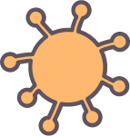 太阳病毒细菌卡通装饰