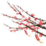 花枝装饰中国风红红梅