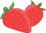 草莓水果季节手绘食物