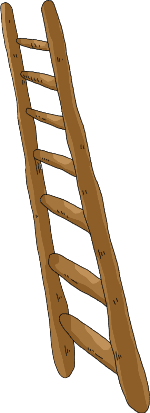 梯子木梯工具卡通手绘
