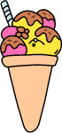甜品褐色装饰冰淇淋美食