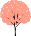 植物花树自然卡通粉色