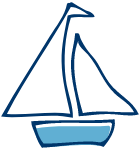 帆船小船卡通海海洋