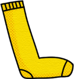 针织袜长袜装饰元素配饰黄色