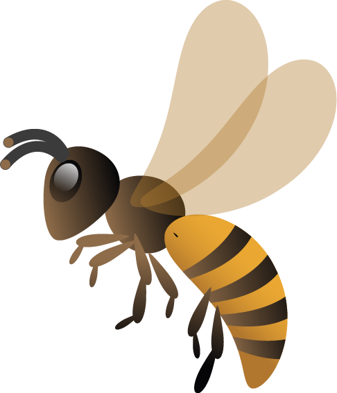蜜蜂小蜜蜂采蜜飞翔卡通