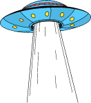 飞碟ufo外星人卡通装饰
