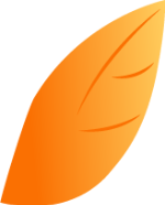 装饰元素橙色树叶叶子卡通