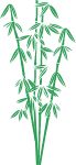 竹装饰元素绿色卡通插画