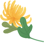 菊花植物装饰元素黄花