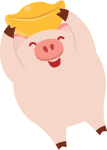 小猪猪猪仔粉猪微笑