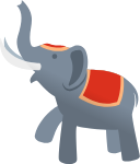 大象象动物鸣叫卡通