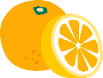 健康装饰元素黄色新鲜橙子