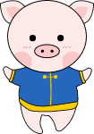 猪动物拟人猪年卡通