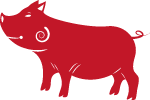 猪动物猪年卡通装饰
