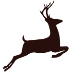 装饰装饰元素圣诞跳奔跑的鹿