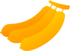 香蕉水果黄色渐变照片