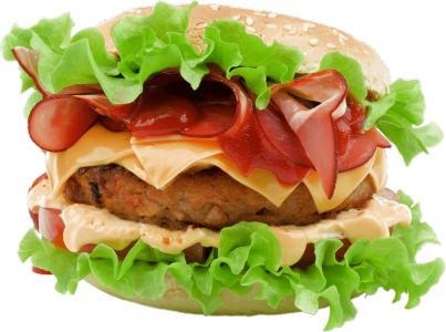 汉堡快餐食物美食产品抠图