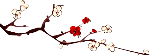 梅花装饰元素手绘花朵花卉