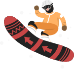 滑雪板运动员人像运动滑板