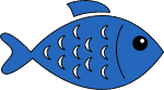 鱼动物卡通可爱蓝