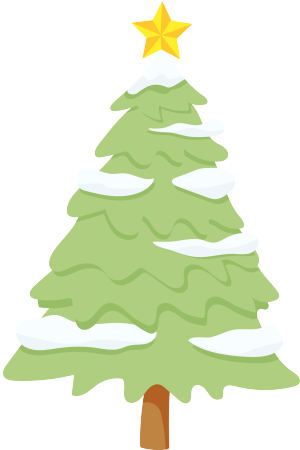 圣诞节节日插画清新圣诞树