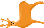 橙色麋鹿鹿动物装饰