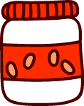 棕色白色糖果罐罐子红色