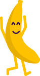 香蕉水果黄色季节手绘