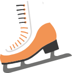 冰鞋滑冰装饰元素装饰卡通