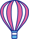 热气球气球卡通飞行旅游