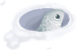 冰洞鱼鱼类手绘插画