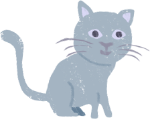 猫蓝猫cat手绘猫咪