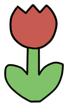 植物手绘装饰元素红色绿色