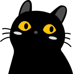 猫黑猫插画卡通可爱