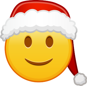 表情包3d圣诞帽子笑脸emoji