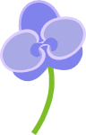 花鲜花花朵紫罗兰插画