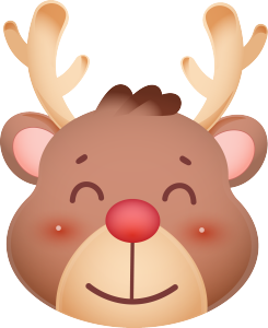 动物卡通圣诞节驯鹿圣诞鹿
