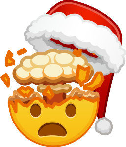 圣诞节emoji卡通圣诞帽子节日