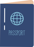 护照旅行插画