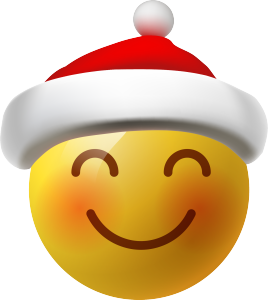 emoji圣诞微笑表情圣诞帽