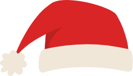 圣诞节圣诞帽子冬季插画卡通