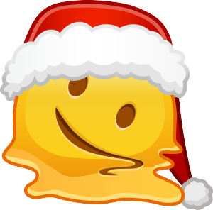 融化倒地圣诞emoji表情