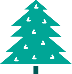 树圣诞节插画简易图形抽象