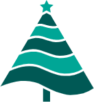 圣诞节扁平简易图形圣诞树树
