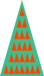 三角形圣诞树圣诞圣诞节抽象