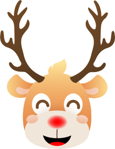 鹿笑脸圣诞节表情包动物