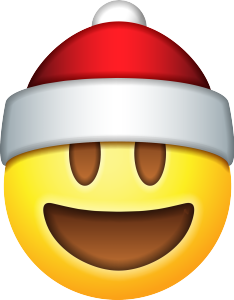 emoji表情笑容开心圣诞帽