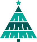 圣诞树树圣诞节简易图形图标