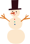 圣诞节日插画雪人冬天