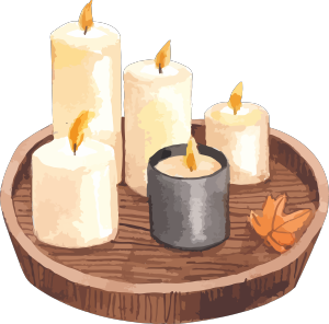 感恩节复古秋烛台蜡烛